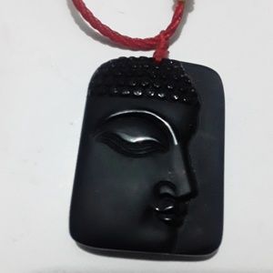 Black onyx Buddha necklace